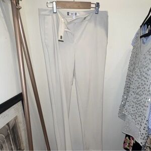 Jennifer Lopez Ivory Straight-Leg Dress Pants